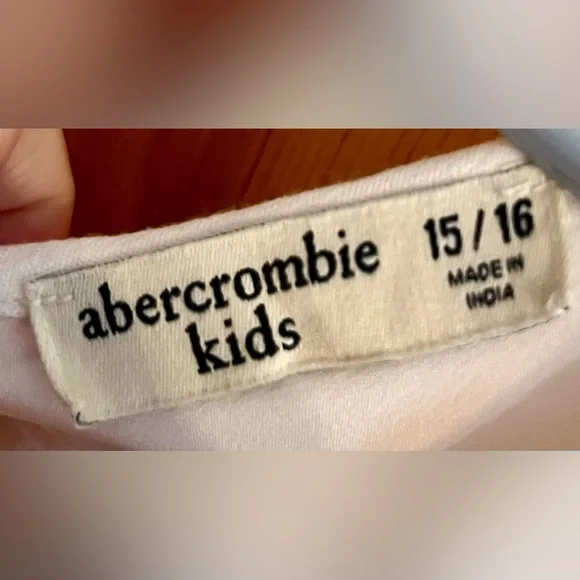 Abercrombie Kids SZ 16 White Lined Top Battenburg Lace Girlhoodcore Tween Teen - Picture 9 of 12